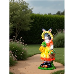 Садовая фигура из полистоуна «Зайчиха с корзинкой», 50×19×22 см