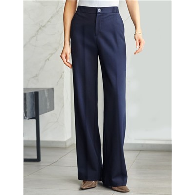 Прямые брюки из джерси на резинке сзади