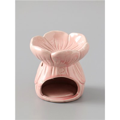 УЦЕНКА Аромалампа для эфирных масел керамика «Нежный цветок», 8×8×8 см, МИКС