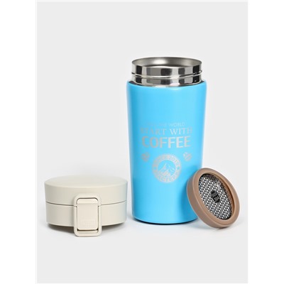 Термокружка Coffee, 380 мл, сохраняет тепло 8 ч, с ситечком