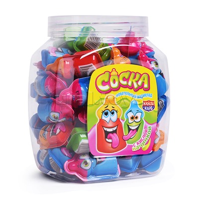 Жевательный мармелад с кислой начинкой "Соска" 10гр*50шт