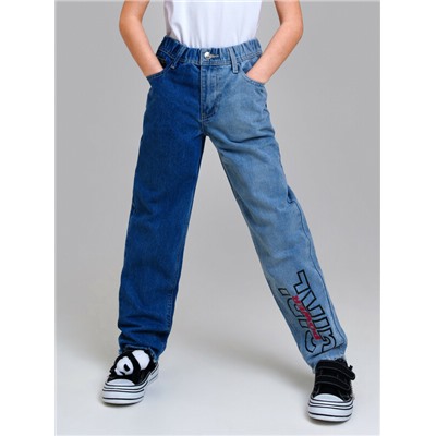 Брюки текстильные джинсовые для девочек