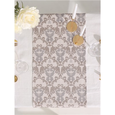 Дорожка на стол Этель Classic 40×149 см, 100% хлопок, рогожка 186 г/м², серая