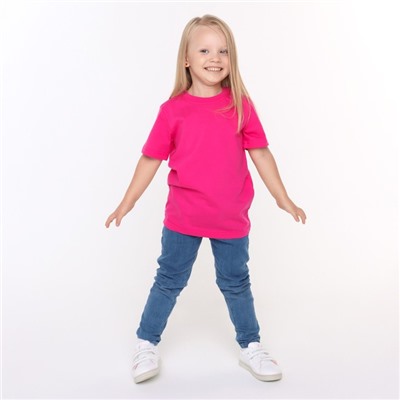 Футболка детская, цвет розовый, рост 110 см
