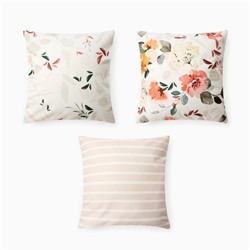 Чехол на подушку 3 шт. «Этель. Нежность», 40×40 см, велюр