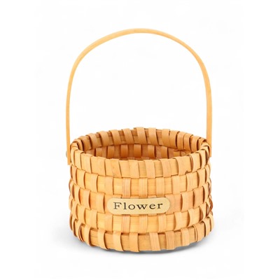 Корзина плетёная для хранения, 17×17×12 см, ручка h=13 см, натуральный цвет, Greengo