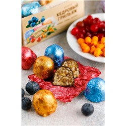 Кедровый грильяж Ассорти / клюква, черника, облепиха / шоу-бокс / 400 г / 10 шт  / ТМ Сибирский кедр