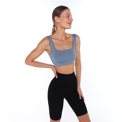 Топ спортивный женский Little Secret, тёмно-серый, размер 42 (S)