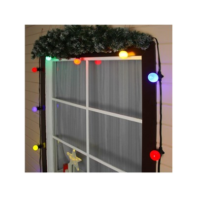 Гирлянда «Белт-лайт» 50 м, IP65, 2W, тёмная каучуковая нить, шаг 40 см, Е27 (без ламп), 220 В