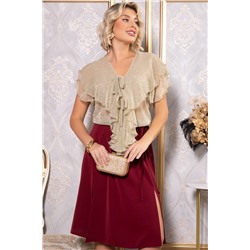 Платье Анхела (бежево-бордовое) П14753-39М