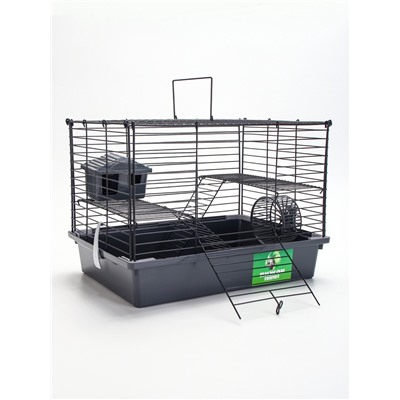 Клетка для грызунов «Пижон», 38×27×27 см, складная, домик, миска, колесо, серая