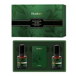 Набор для удаления черных точек и сужения пор на носу с чайным деревом Hankey, 2 сыворотки + 50 полосок.
