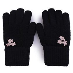 Перчатки детские с цветочками