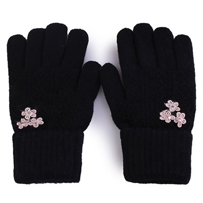 Перчатки детские с цветочками