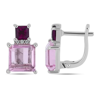 Серьги, морганит , родолит, Измир