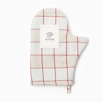 Варежка-прихватка новогодняя «Этель» Bright cage 20×27 см,100% хл, рогожка 186 г/м²