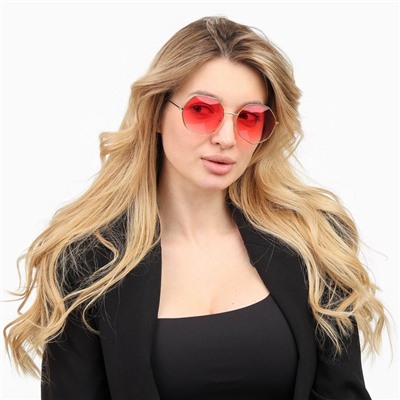 Очки солнцезащитные OneSun, футуристические, UV 375, 6×13.5 см, розовые