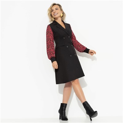 Платье на пуговицах, Чао, Белла (леопард)