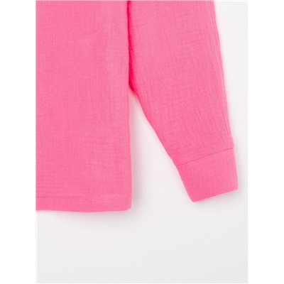 Пижама женская (рубашка, брюки) KAFTAN Basic, размер 44-46, розовая