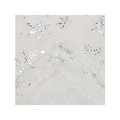 Плед с рукавами «Этель» «Серебряные снежинки» 150×200 см,100% п/э, корал-флис 220 г/м²