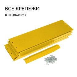 Клумба оцинкованная, d=60 см, высота бортика 15 см, жёлтая, Greengo