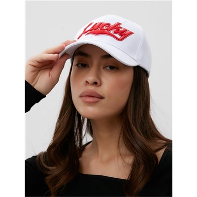 Бейсболка женская MIST Lucky, белая, размер 56-58