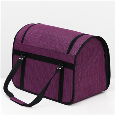 Сумка - переноска для животных, 49×30×35 см, с люком, цвет МИКС