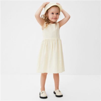 Платье для девочки MINAKU: Cotton collection, рост 92 см, молочное