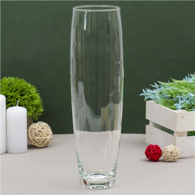 Ваза «Фино», 1.3 л, d=7.5 см, h=30 см, стекло, прозрачная