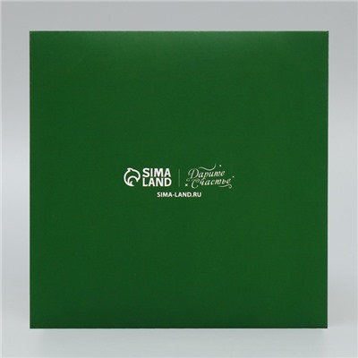 Складная коробка под маленький торт «С Новым годом», 15×15×18 см