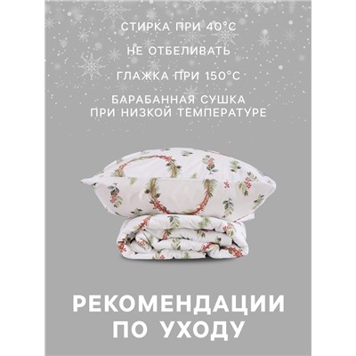 Постельное бельё 1.5-спальное «Этель. Снегири (вид 2)», поплин