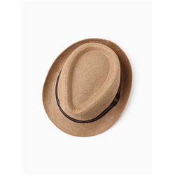 Шляпа мужская MINAKU «Пляж», размер 58, коричневая