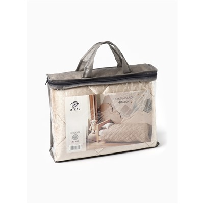 Покрывало Этель 1.5 сп 120×200±5 см, бежевый, велюр, 100% п/э