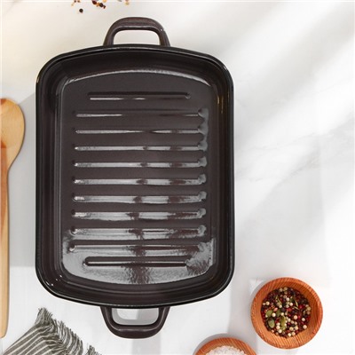 УЦЕНКА Противень, 3 л, без крышки, коричневый