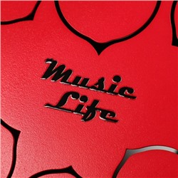 Глюкофон - музыкальный инструмент, красный, 8 лепестков, 15×9 см