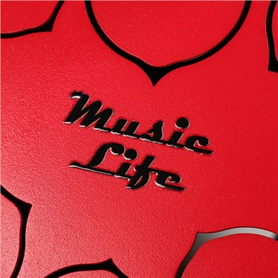 Глюкофон - музыкальный инструмент, красный, 8 лепестков, 15×9 см