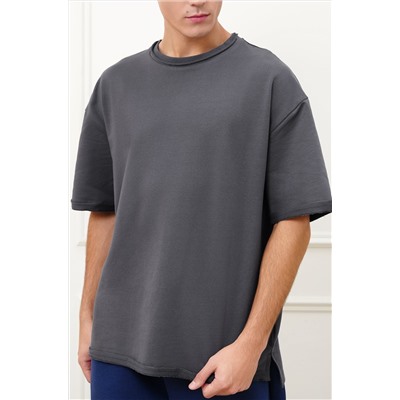 Мужская футболка оверсайз из футера двухнитки Happyfox