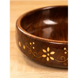 Чаша «Стебель», 17.5×17.5×5 см, дерево шишам