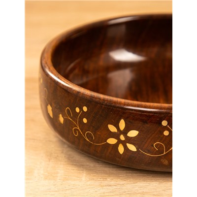 Чаша «Стебель», 17.5×17.5×5 см, дерево шишам