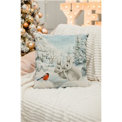 Наволочка декоративная 45х45 Снегирь и зайчики НАТАЛИ, 1071680
