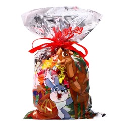 Пакет подарочный новогодний, для сладкого подарка «Оленёнок» 20×35 см