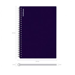 Тетрадь  80л клетка на спирали пластиковая обложка  "Риф" индиго 63643 ErichKrause