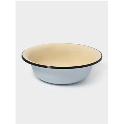 Таз эмалированный, 12 л, без декора, цвет слоновой кости