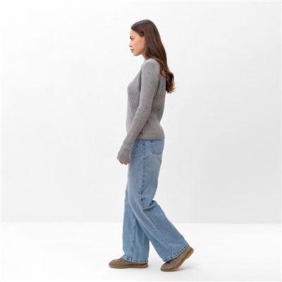 Джемпер с V-горловиной женский MIST, размер 40-42, серый