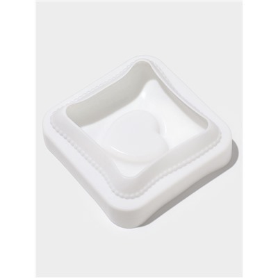 Форма для выпечки и муссовых десертов KONFINETTA «Любовь в квадрате», силикон, 11.4×12×4.4 см, белая