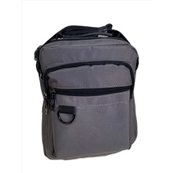 Сумка мужская  текстильная, цвет  серый