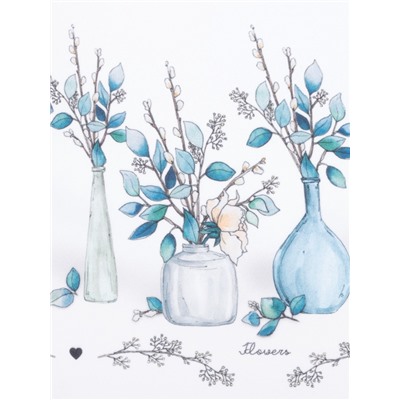 Комплект штор для кухни с подхватами Flower mood, 145×180 см-2 шт., 100% п/э