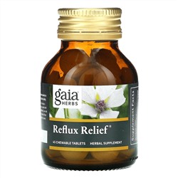 Gaia Herbs, Reflux Relief, 45 жевательных таблеток