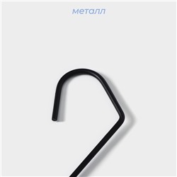 Вешалка для брюк и юбок SAVANNA Wood, 36×21.5×1.1 см, многоуровневая, чёрная