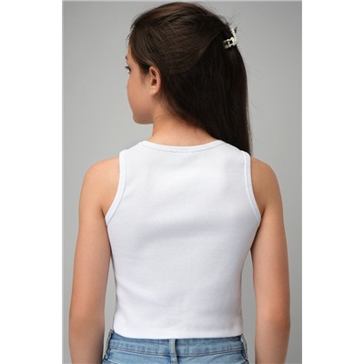 Майка-топ в рубчик для девочки Happyfox